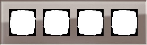 Рамка универсальная Gira Esprit 4-м. стекло дымчатое картинка